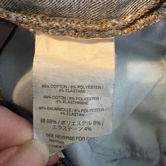 J. Crew High Rise 8” Tooth Pick Jeans Size 26‎ EUC 0334 - Picture 11 of 12
